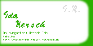 ida mersch business card